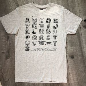 Disney Star Wars Alphabet T shirt men’s Medium NWT
